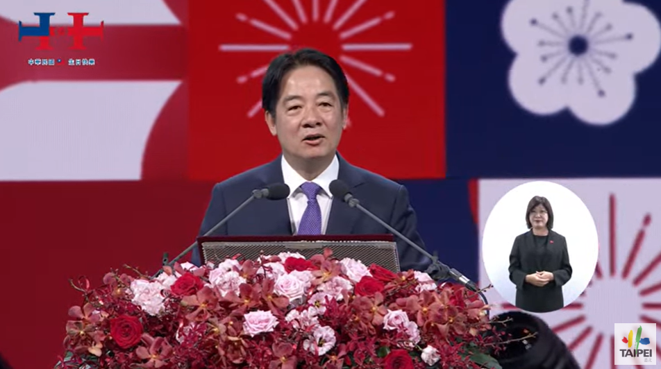 總統賴清德出席國慶晚會。 圖：翻攝台北市政府YT