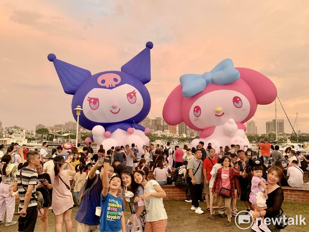 台南市政府觀光旅遊局與三麗鷗公司攜手合作「2024可愛降臨：My Melody &amp; Kuromi 台南探險之旅」，美樂蒂與酷洛米兩位明星從可愛星球降落，來台南展開探險旅遊，處處洋溢著卡哇伊的氣息。活動自10月4日開展以來，截至10月6日中午12:00止，吸引逾4.5萬人參觀。 圖：台南市政府／提供