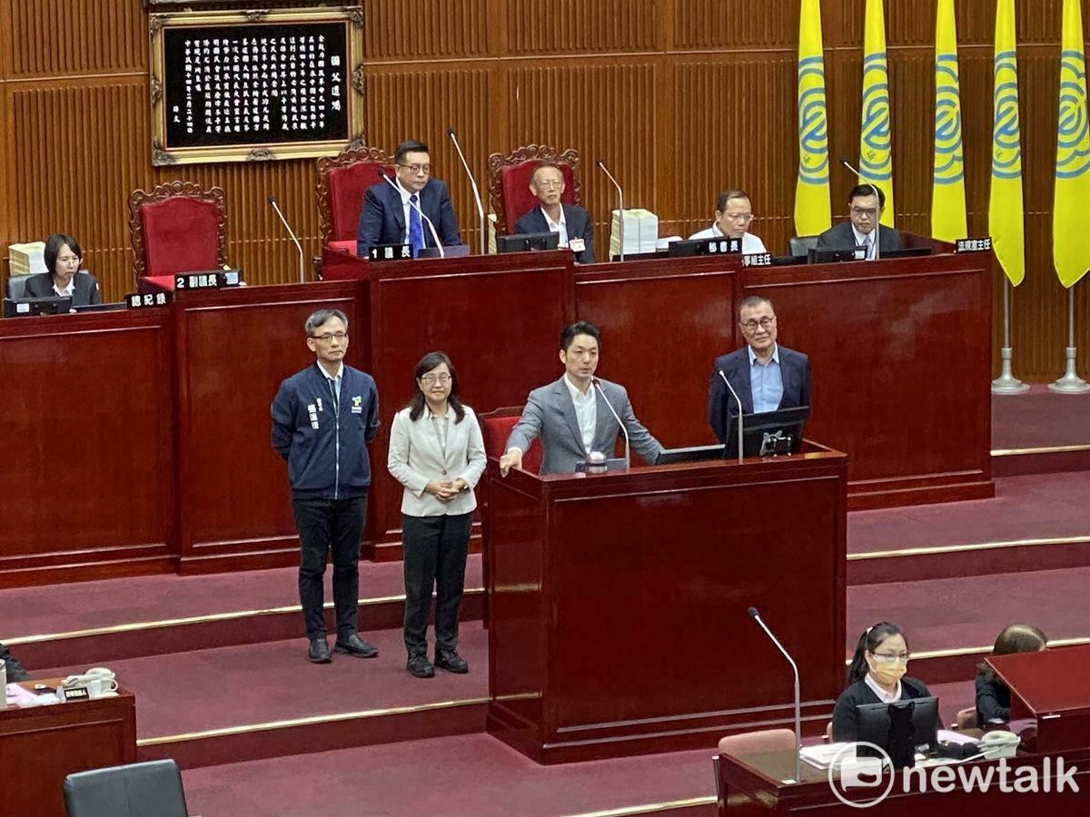 台北市長蔣萬安與3位副市長李四川、林奕華、張溫德。 圖：周煊惠 / 攝
