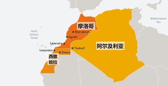 阿爾及利亞與摩洛哥有領土衝突，長期處於軍事敵對狀態。 圖 : 翻攝自澎派新聞
