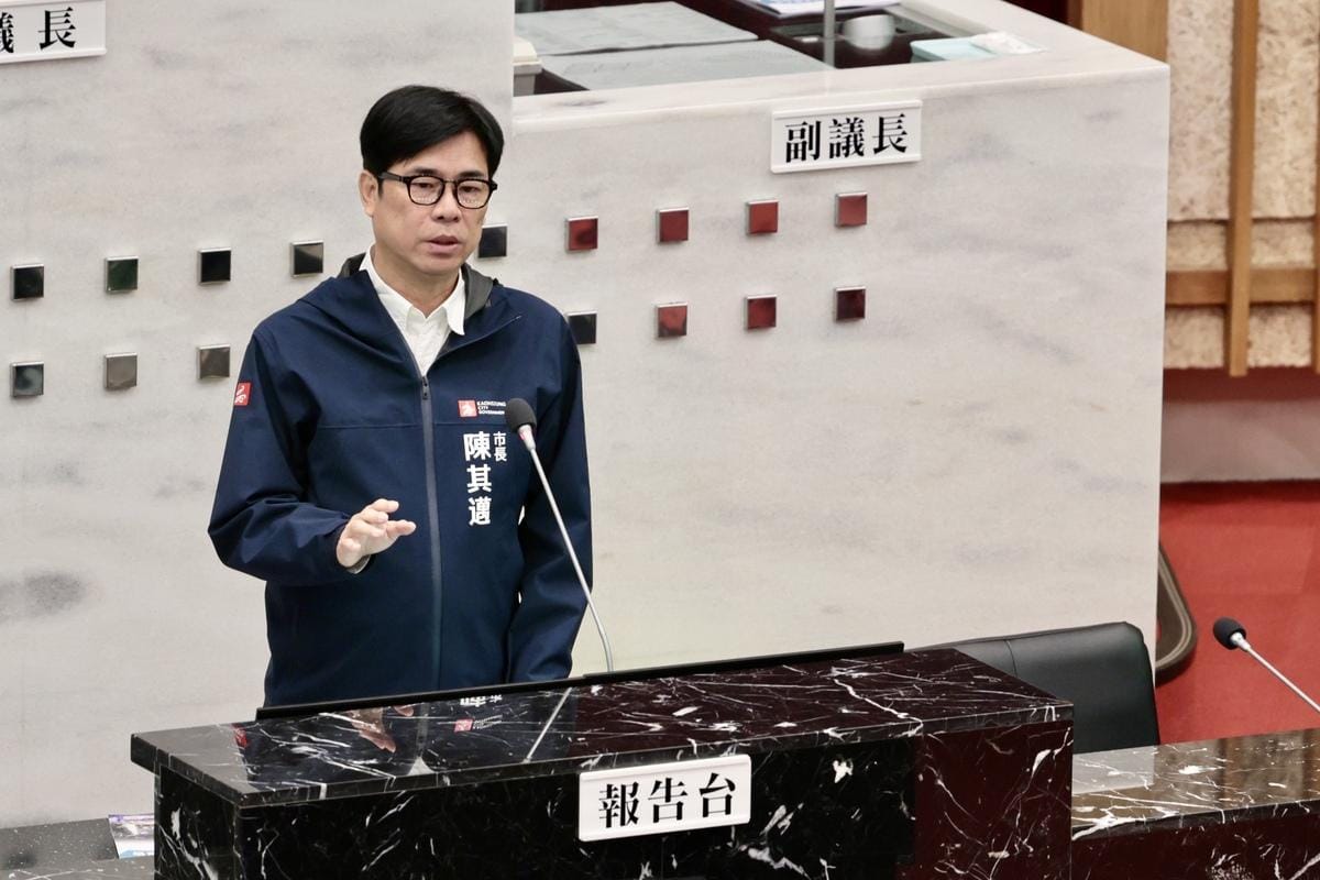 陳其邁表示高市府會配合中央進行培訓民兵的規劃。 圖：高雄市政府提供（資料照）