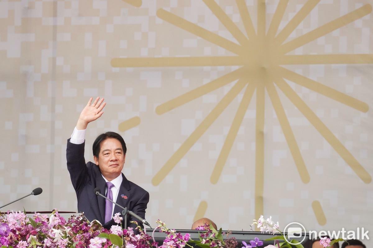 圖為10日總統賴清德上任後的首次國慶談話。 圖：張良一/攝