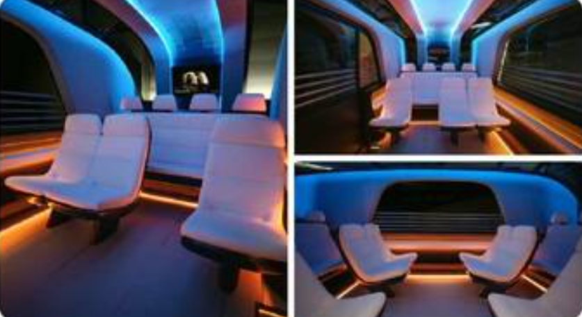 可載 20 人的 Robobus/van 也成了展場矚目的焦點。 圖 : 翻攝自馬斯克X