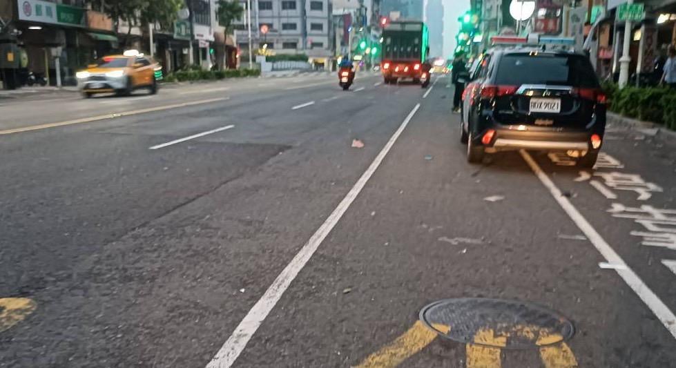 蔡嫌開車肇事後逃逸， 圖：高市警三民第一分局提供