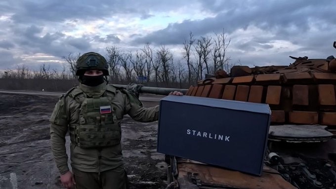俄羅斯軍隊在烏克蘭前線使用非法取得的 Starlink 終端，在烏列達爾（ Vuhledar ）的戰鬥中取得了重大勝利。 圖片來源 : X 帳號 @nexta_tv