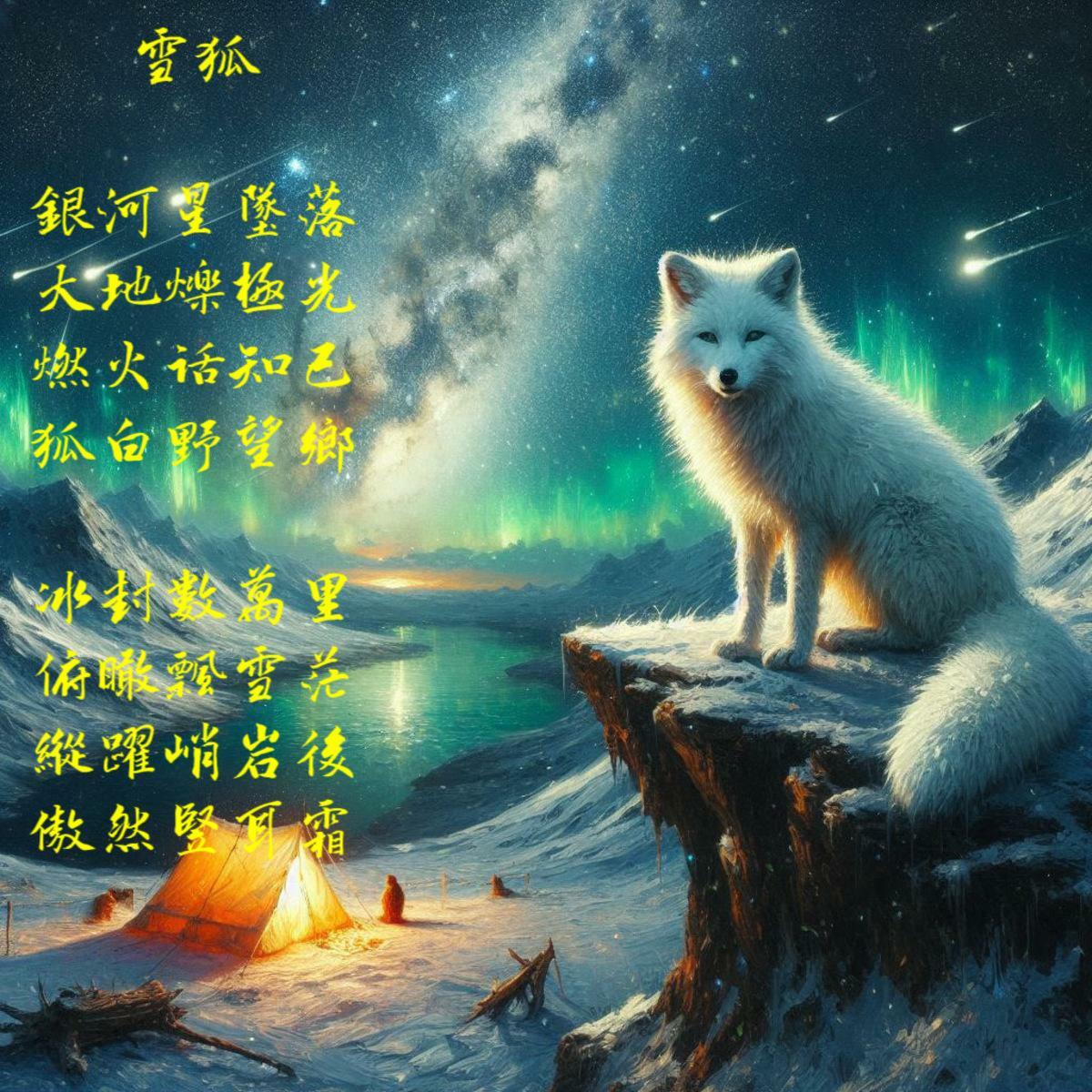 黃吉川教授古體詩《雪狐》。 圖：黃吉川提供