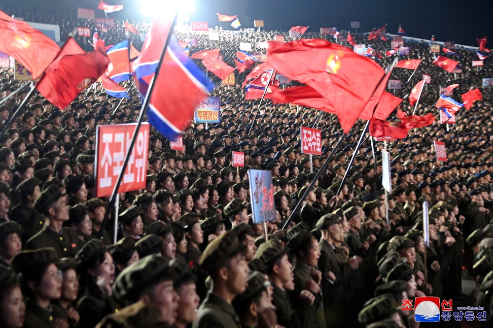 北韓全國有１４０多萬名青年學生報名參軍復隊 圖：翻攝朝中社