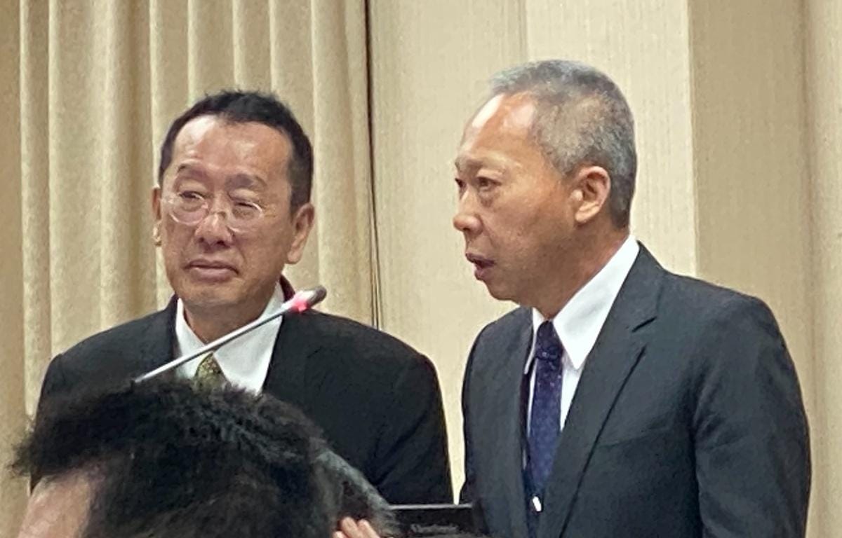 國防部長顧立雄與中科院院長李世強中將 資料照片：林朝億/攝