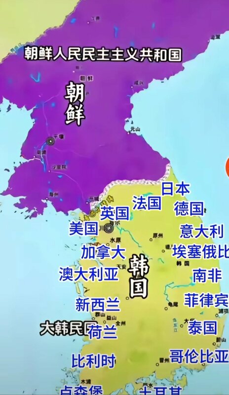 南韓擁有 18 國駐軍。 圖：翻攝自豫章信使 X 帳號