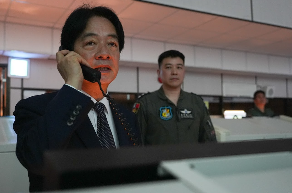 總統賴清德勗勉空軍作戰指揮部。 圖：總統府提供