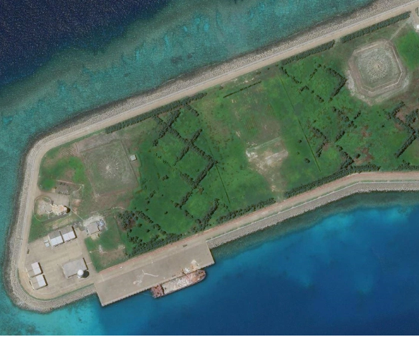 中國已在海南島以及南沙群島的渚碧島建設反隱形雷達系統。 圖：翻攝自單手搓核彈