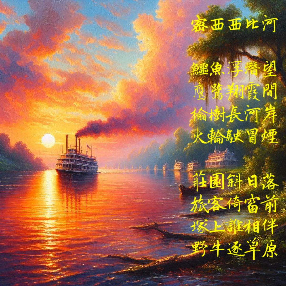 黃吉川教授詩〈密西西比河〉 圖：黃吉川提供