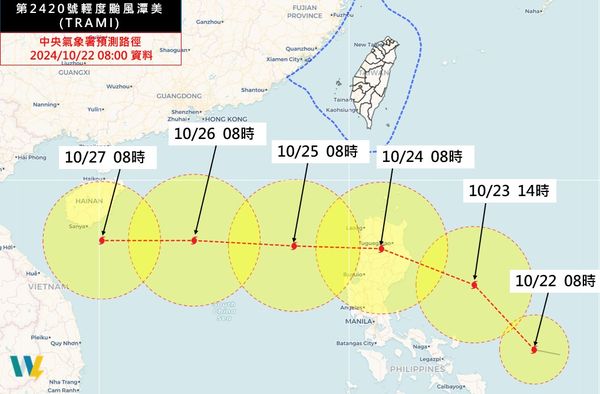 天氣風險公司分析師吳聖宇提醒，今晚開始，東北季風開始增強，迎風面地區降雨逐漸增多。 圖：番社自吳聖宇臉書