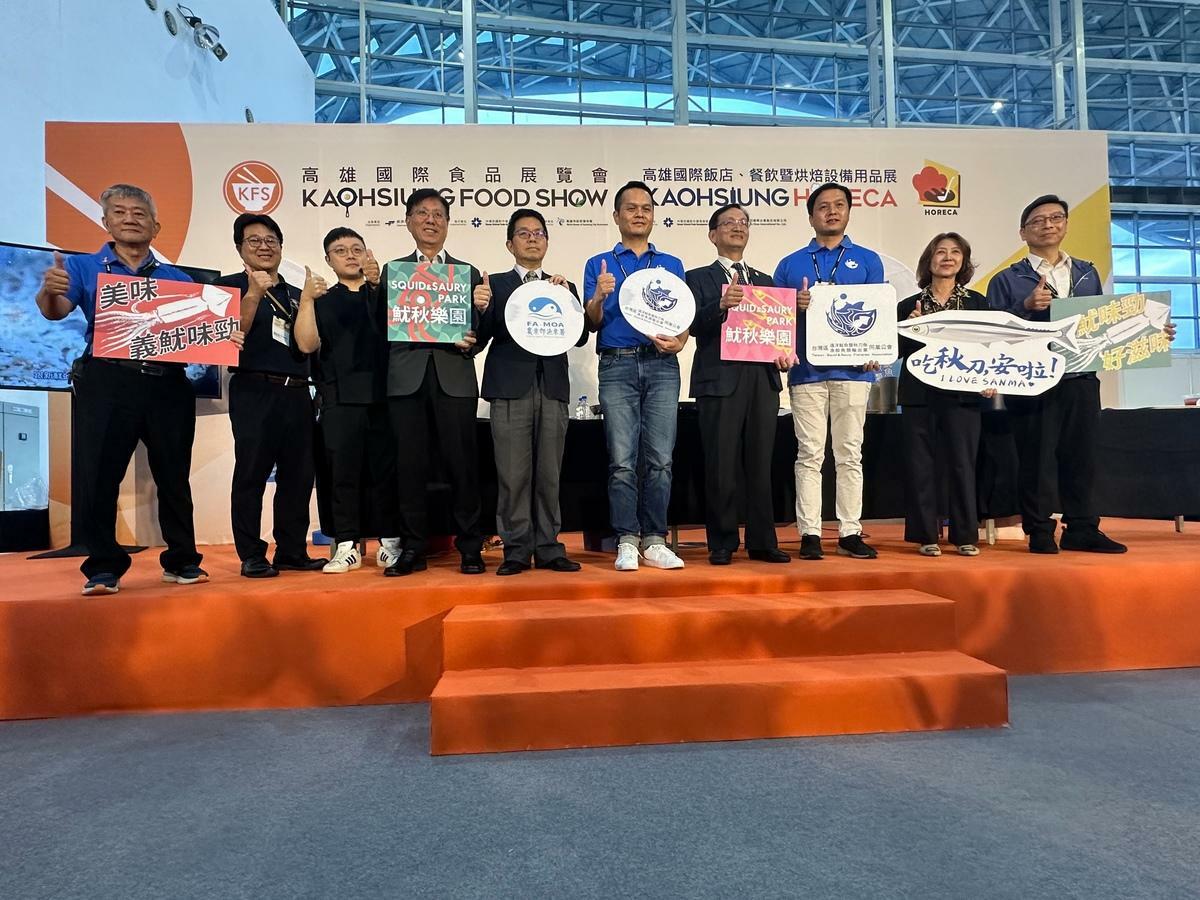 台灣區魷秋公會今年以「魷秋樂園･義魷味勁」為主題於高雄海味專區參展。 圖：台灣區魷秋公會提供