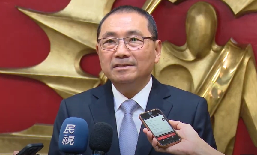 侯友宜表示，確實沒收到交通部長今日視察淡江大橋的行程通知。 圖：林昀真／翻攝