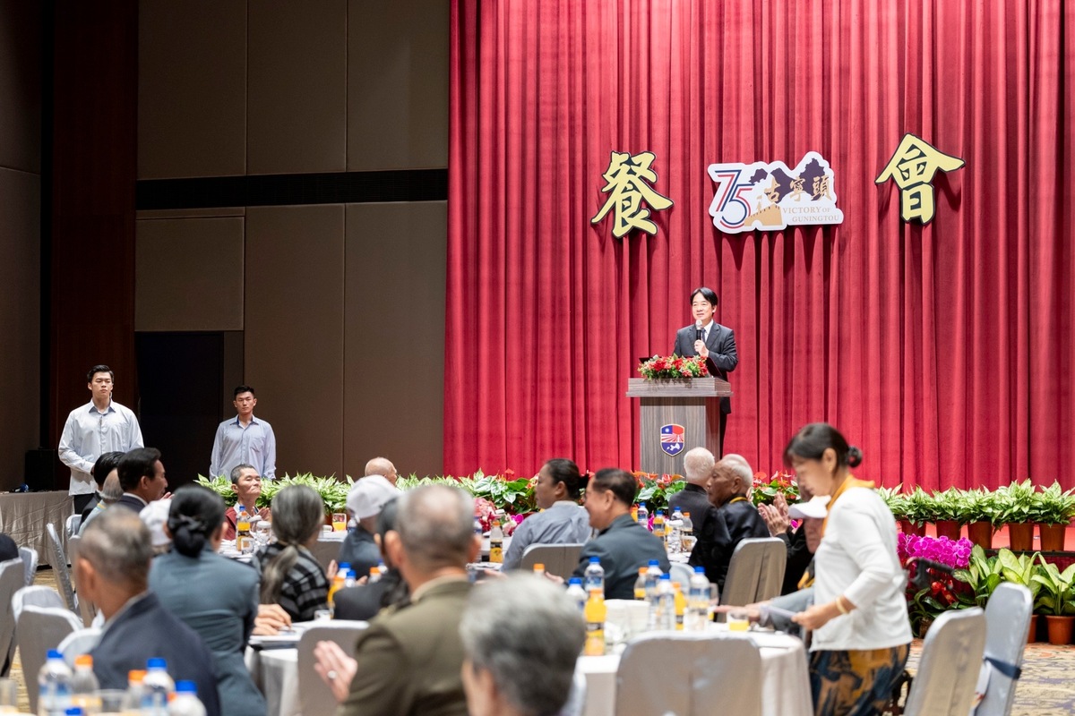 總統賴清德前往金門出席古寧頭戰役75週年活動。 圖：總統府提供