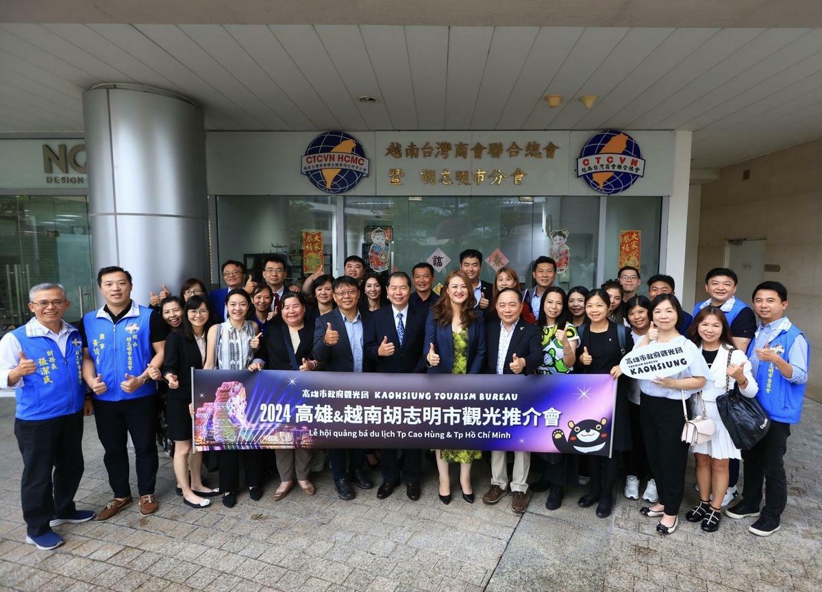 高雄國際觀光隊拜訪越南台灣商會聯合總會。 圖：高雄市觀光局提供