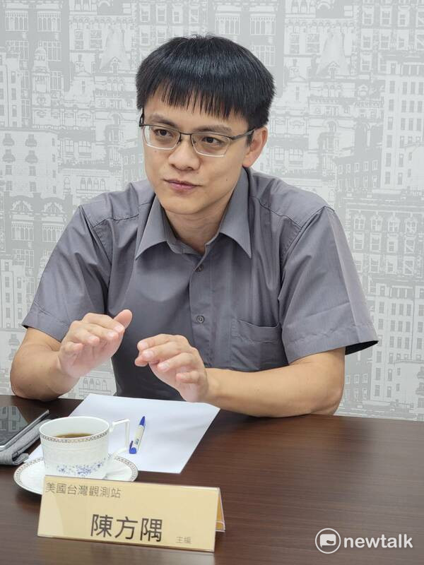 陳方隅聲稱，與美國對立的中國領導人習近平，對美國霸權抱持挑戰態度。 圖：謝步智/攝