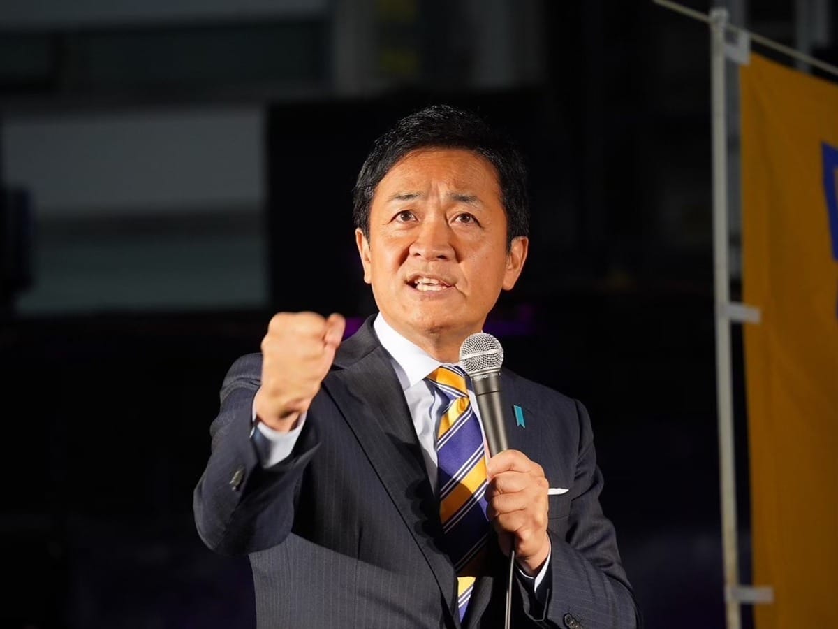 國民民主黨黨魁玉木雄一郎。 圖：翻攝自玉木雄一郎的Ｘ