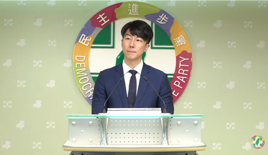 民進黨發言人吳崢。 圖：擷自直播畫面