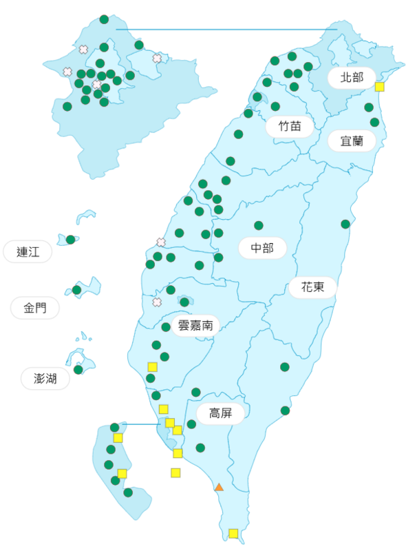 環境部公布各地空氣品質概況。 圖：環境部提供