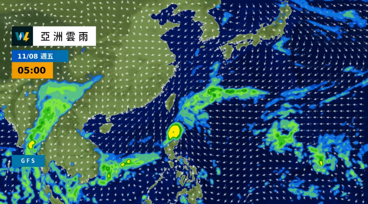 最新生成的銀杏颱風走向，將成為東北部周末降雨機率的關鍵因素。 圖：翻攝自天氣風險WeatherRisk臉書