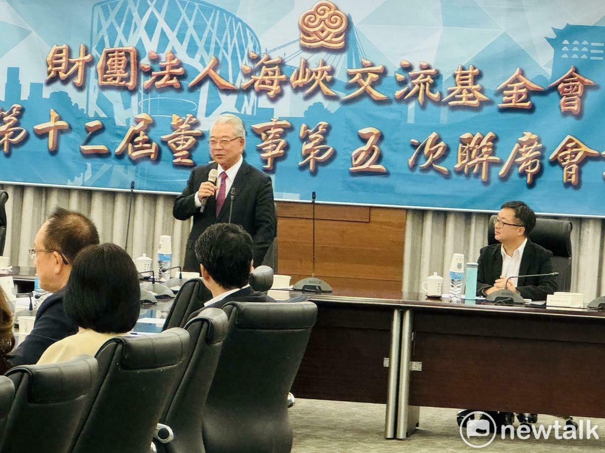 將缷任的海基會代理董事長許勝雄。 圖：謝莉慧/攝