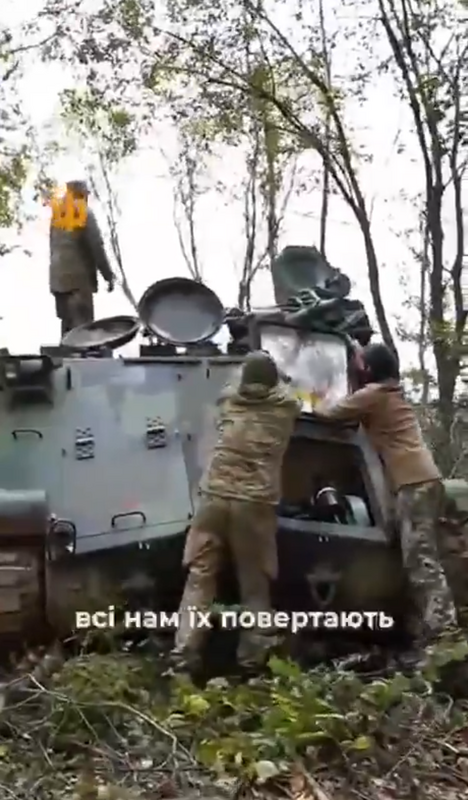 烏軍近日收到瑞典給予的 Pansarbandvagn 302 裝甲車。 圖：翻攝自 NOELREPORTS X 帳號