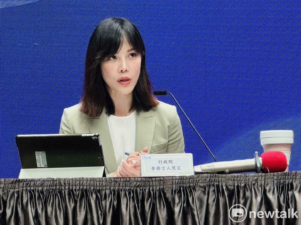行政院發言人李慧芝。 圖：謝莉慧/攝