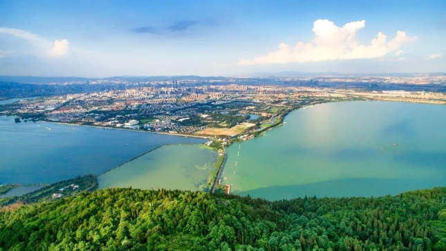 雲南滇池。 圖 : 翻攝自中國航天局設研院