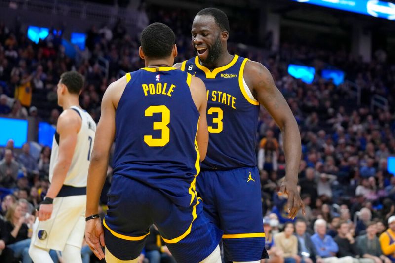▲Draymond Green和Jordan Poole昔為勇士隊友，但在經歷揮拳事件後，兩人分道揚鑣。（圖／美聯社／達志影像）