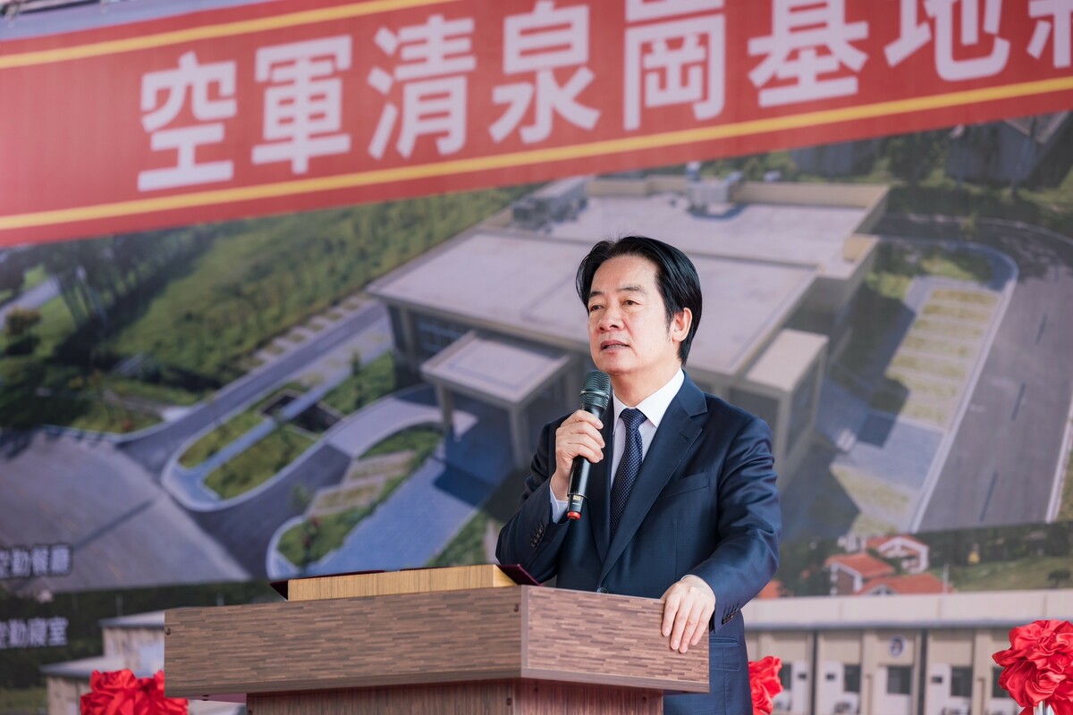 總統賴清德主持空軍清泉崗基地官兵生活設施新建工程完工啟用典禮。 圖：總統府提供