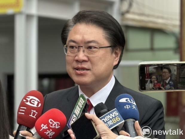 民進黨秘書長林右昌出席天顯宮五龍點睛儀式。 圖：黃宣尹／攝