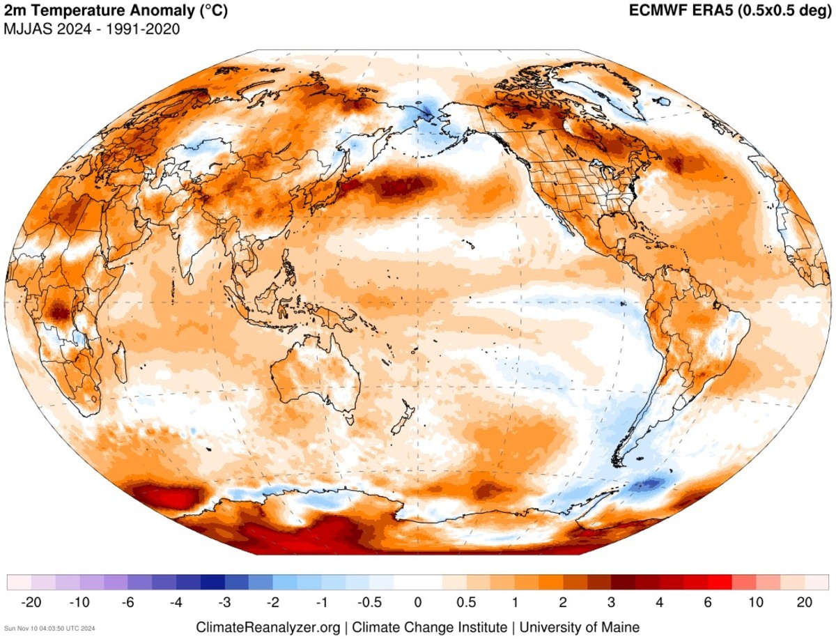 鄭明典發文表示，今年地球年平均氣溫上升即將超過1.5℃，相當於淨零排放政策的最後一道防線將被突破。 圖：翻攝自鄭明典臉書