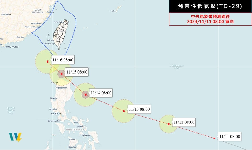 天兔颱風移動路徑。 圖：翻攝自天氣職人吳聖宇臉書