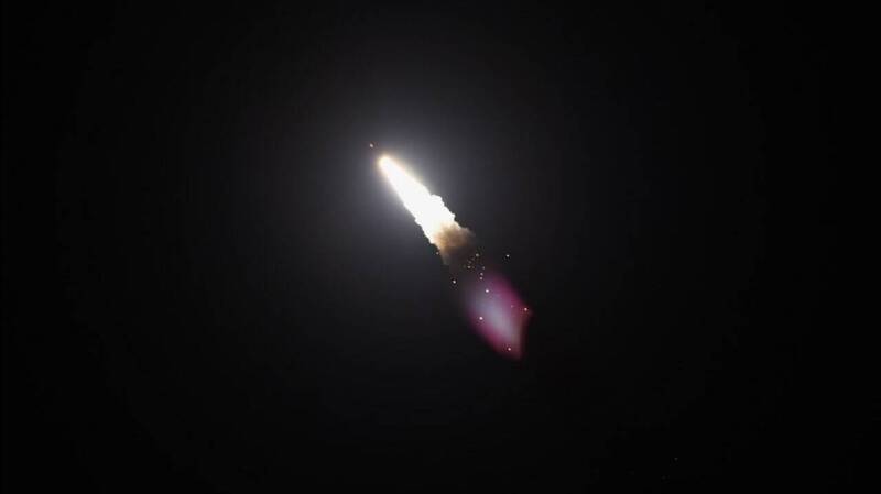 美國空軍全球打擊司令部宣布於美西時間11月5日晚間11時01分(台灣時間11月6日下午2時01分)試射一枚義勇兵3型(Minuteman III)洲際彈道飛彈。 圖：翻攝afgsc.af.mil