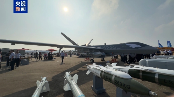 解放軍翼龍-X 無人機，它是一款遠端、重載、獨立遂行多工的中空長航時無人機系統。 圖 : 翻攝自央視新聞