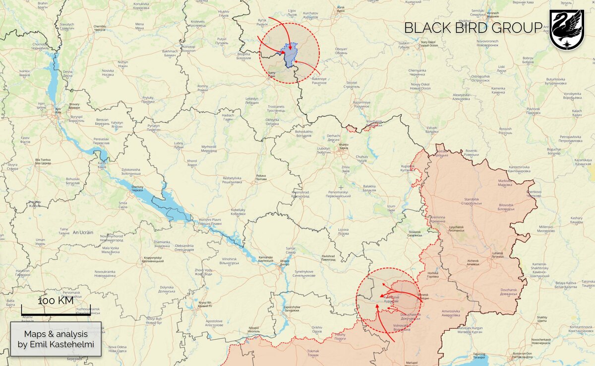 俄羅斯近期在烏東庫爾斯克（Kursk）地區的軍事行動也受到烏方關注。 翻攝自  X Emil Kastehelmi