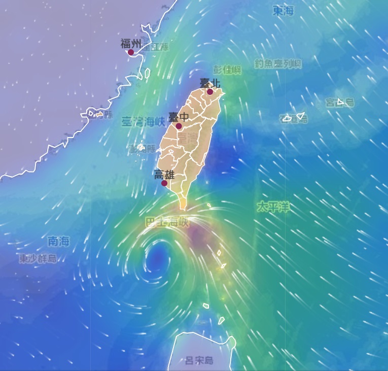 「天兔」颱風可能對台灣東南部、南部等地區造成影響。 圖：截取cwa.gov.tw
