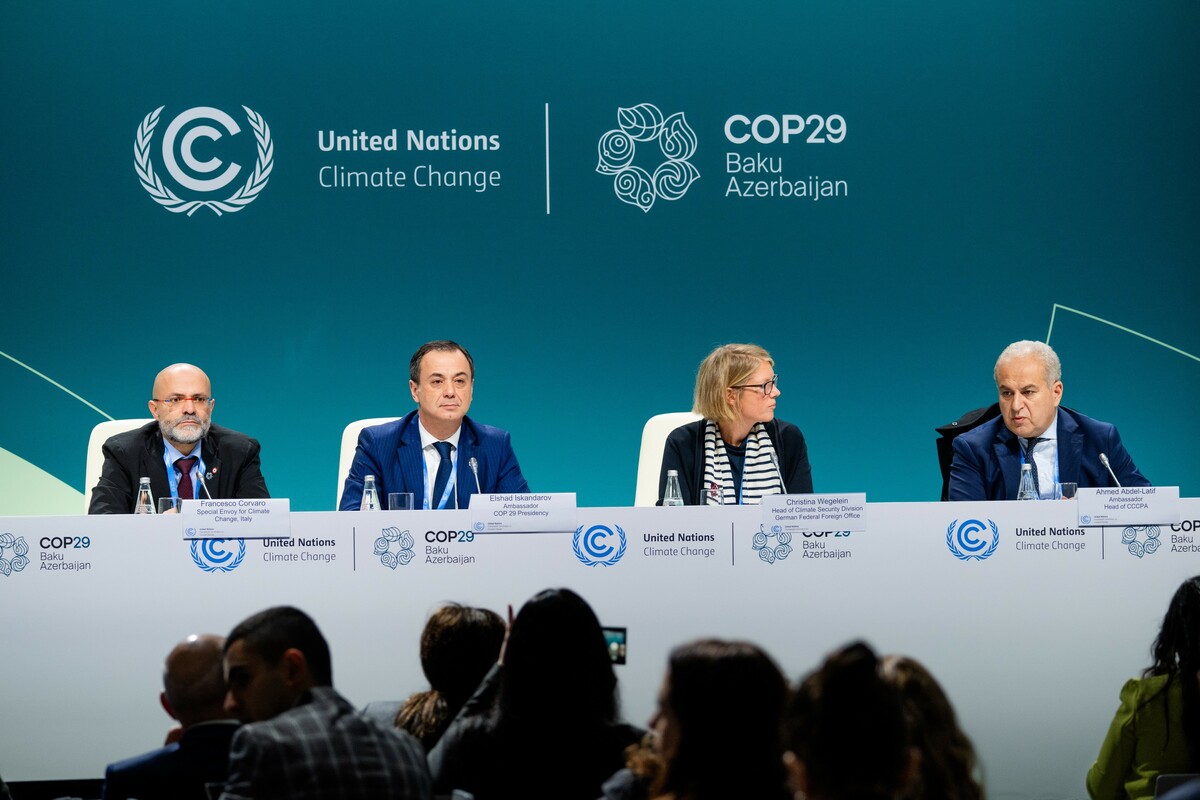 圖為日前在阿塞拜疆 (Republic of Azerbaijan) 舉行的 COP29 氣候峰會。 圖: 擷自X帳號@COP29_AZ