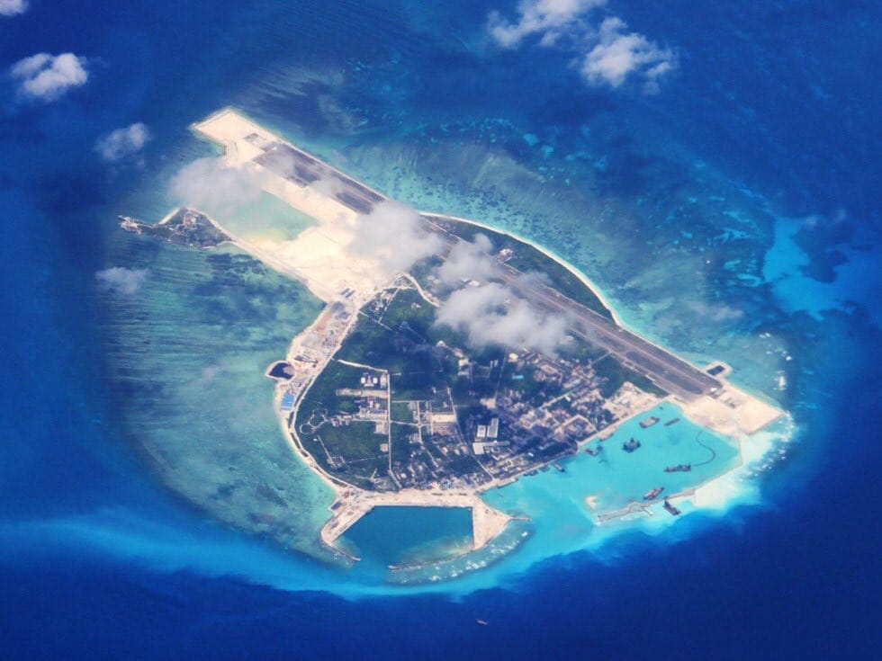 永興島衛星空照。 圖：截自「 x 」@bluesayuri
