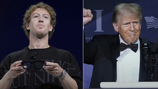 傳Meta執行長祖克柏（Mark Zuckerberg）在佛羅里達州與美國總統當選人川普會面。 圖 : 翻攝自騰訊網