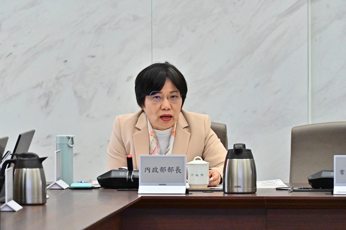內政部長劉世芳今（28）日出席院會。 圖：行政院／提供