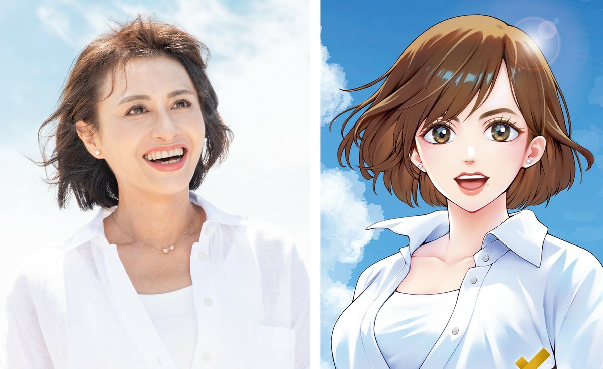 邱議瑩(左)服務團隊設計漫畫風看板，既吸睛又引起熱議。 圖：邱議瑩服務處提供