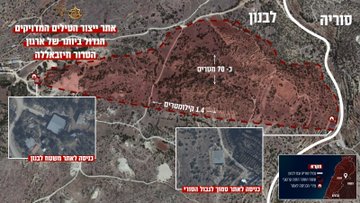 以色列國防軍公布在停火協議生效前空襲黎巴嫩東部貝卡谷地靠近敘利亞邊境的詹塔鎮真主黨導彈制造基地的畫面。 翻攝自 X OFFICIAL NEWS