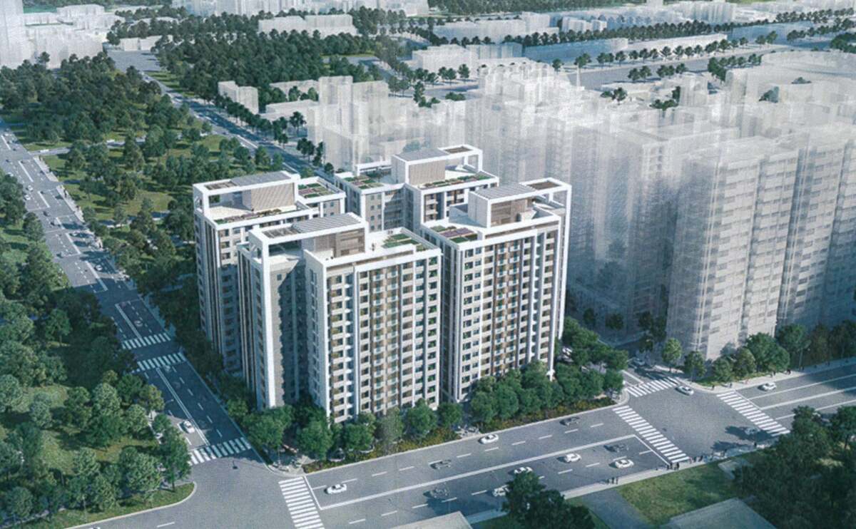 國家住都中心高雄市左營區崇實安居社會住宅示意圖。 圖：翻攝「臉書」高雄好過日粉絲專頁