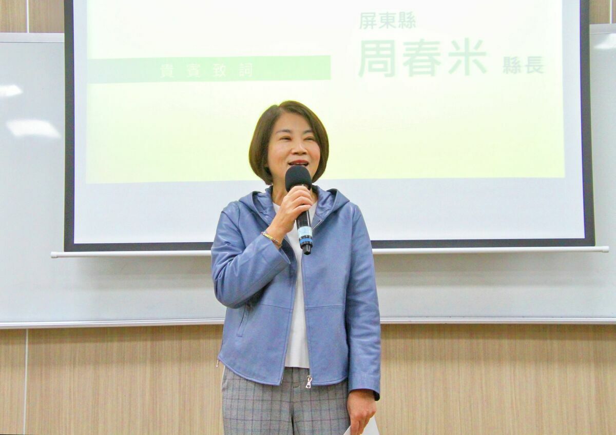 周春米表示，太空產業在屏東生根發展，現在投資屏東「正著時」。 圖：國科會南科管理局提供