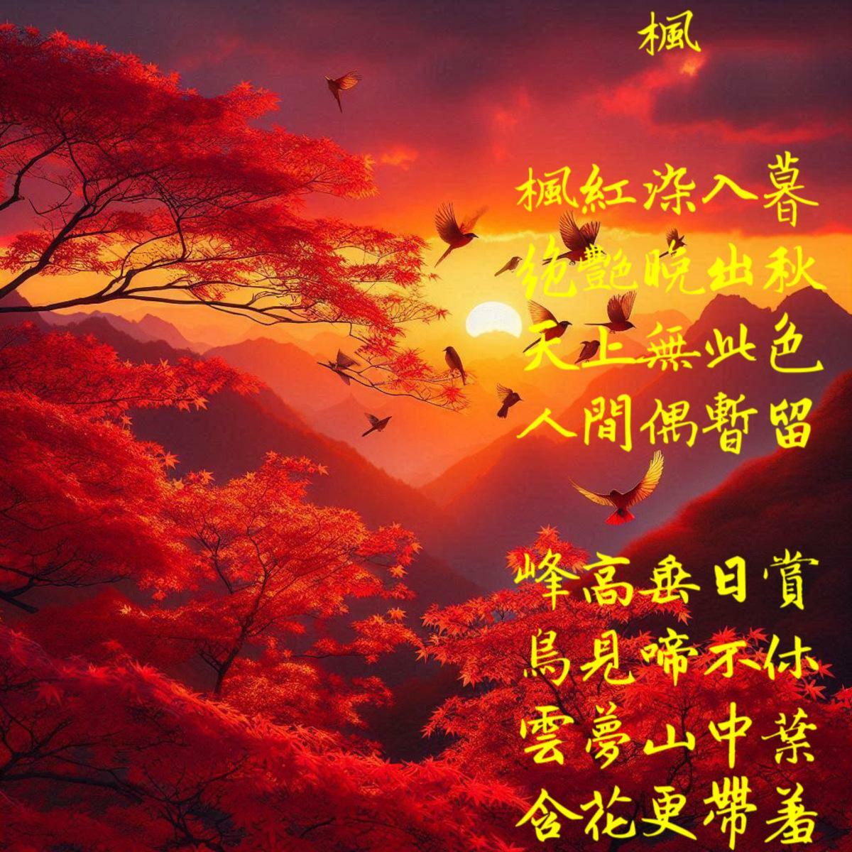 詩作：楓。 圖：黃吉川 提供