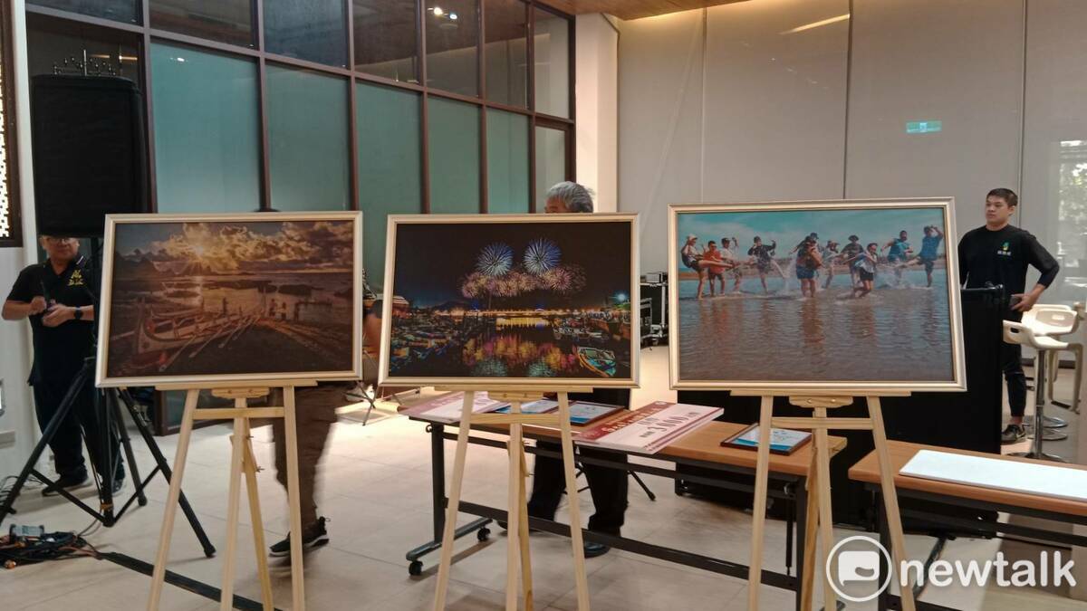 左至右分別為「SEA!我的海派人生」海洋攝影比賽前三名作品。 圖：孫家銘攝