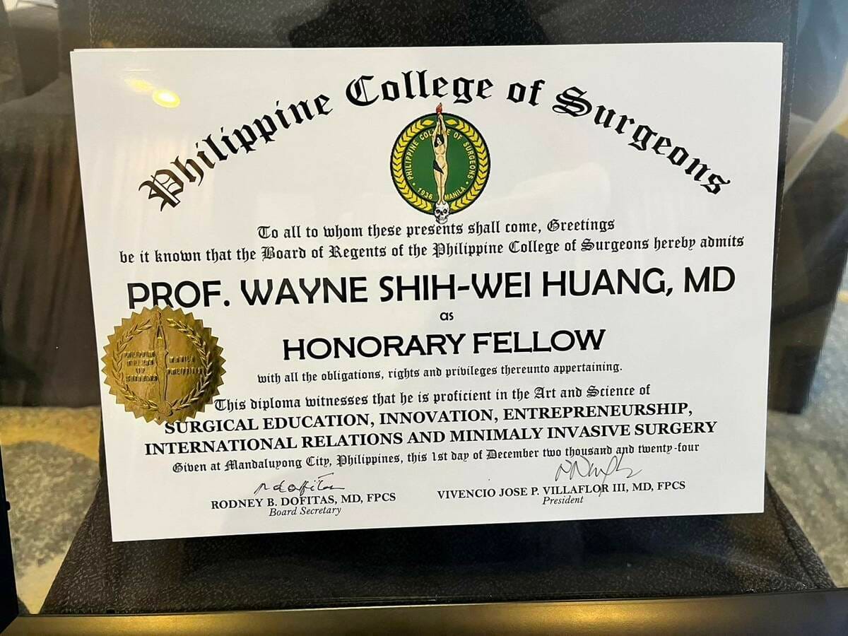 台灣外科醫學會與菲律賓外科醫學會簽署醫療合作MOU。 圖/秀傳醫院提供